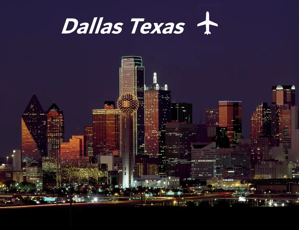 Dallas Texas Skyline view at night