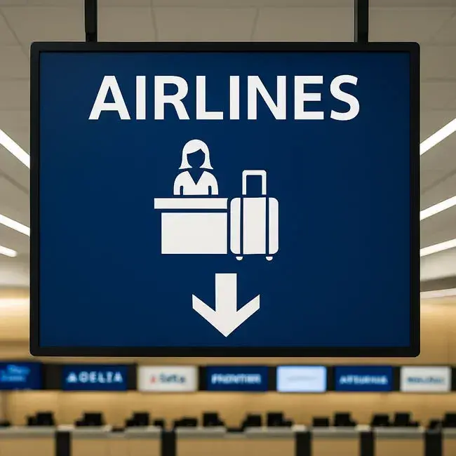 Airlines check in signal