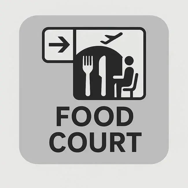 Food court airport terminal signal